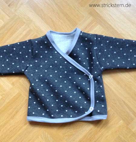 schnittmuster wickeljacke baby